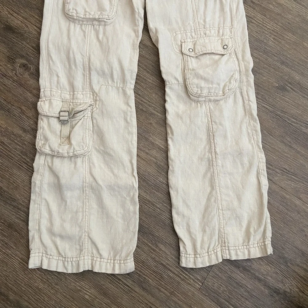 Jaded‎ London Santal Linen Cream Cargo Trousers Pants Size Small S